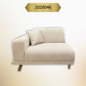 kavk F046 -Sofa Rolex – Large Size – Right Side Single Fabric Armrest – White Fabric