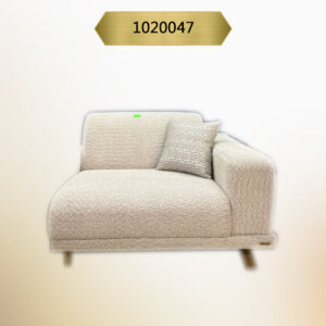 kavk F047 -Sofa Rolex – Large Size – Left Side Single Fabric Armrest – White Fabric