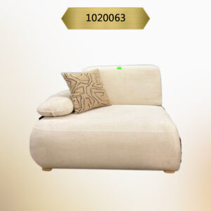 Kavk F063 -Sofa Gelarin – Large Size – Right Side Single Fabric Armrest – Light Cream Fabric