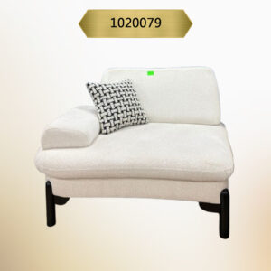 Kavk F079 -Sofa Lena – Large Single  – Right Side Single Fabric Armrest – White Fabric