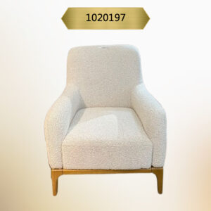 Kavk F197 -Sofa Albert Standard Size Single – Fabric Armrests – White Fabric