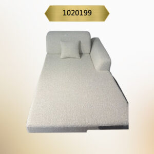 Kavk F199 -Sofa Albert - loveseat– Left Fabric Arm – White Fabric