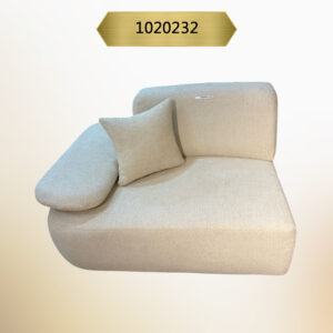 Kavk F232 -Sofa King – Large Size – Right Side Single Fabric Armrest – Cream Fabric