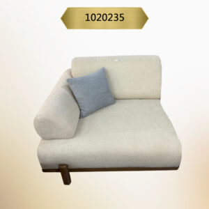 Kavk F235 -Sofa Cartier – Large Size Single – Right Side -Fabric Armrest -Cream Fabric