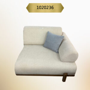 Kavk F236 -Sofa Cartier – Large Size Single – Left Side -Fabric Armrest -Cream Fabric