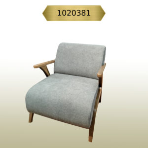 Ariasam F381 -Sofa Cartier – Single Armchair -Fabric Armrest – Grey Fabric