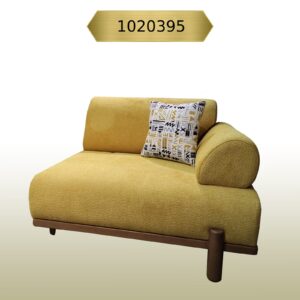 Ariasam F395 -Sofa Cartier – Large Size Single – Right Side -Fabric Armrest – Yellow Fabric