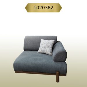 Ariasam F382 -Sofa Cartier – Large Size Single – Right Side -Fabric Armrest - Grey Fabric